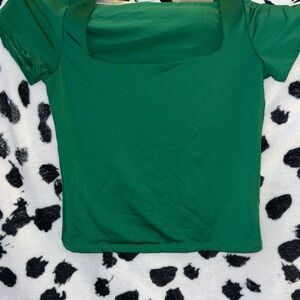 Green stretchy top